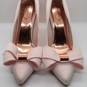 Ted Baker - Satin Light Pink - Bow Heels